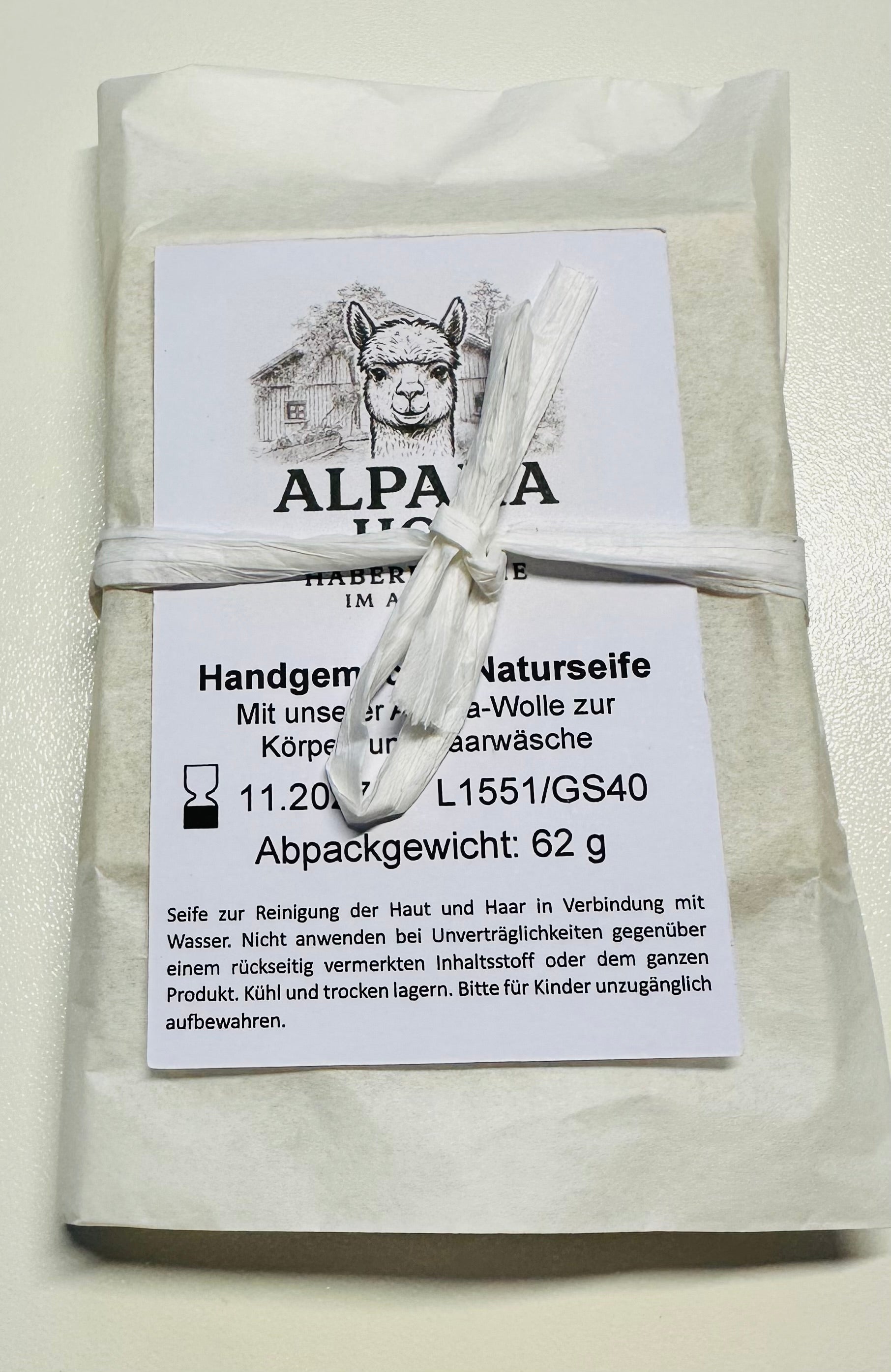 Alpaka Seife "Pur" von Lissy