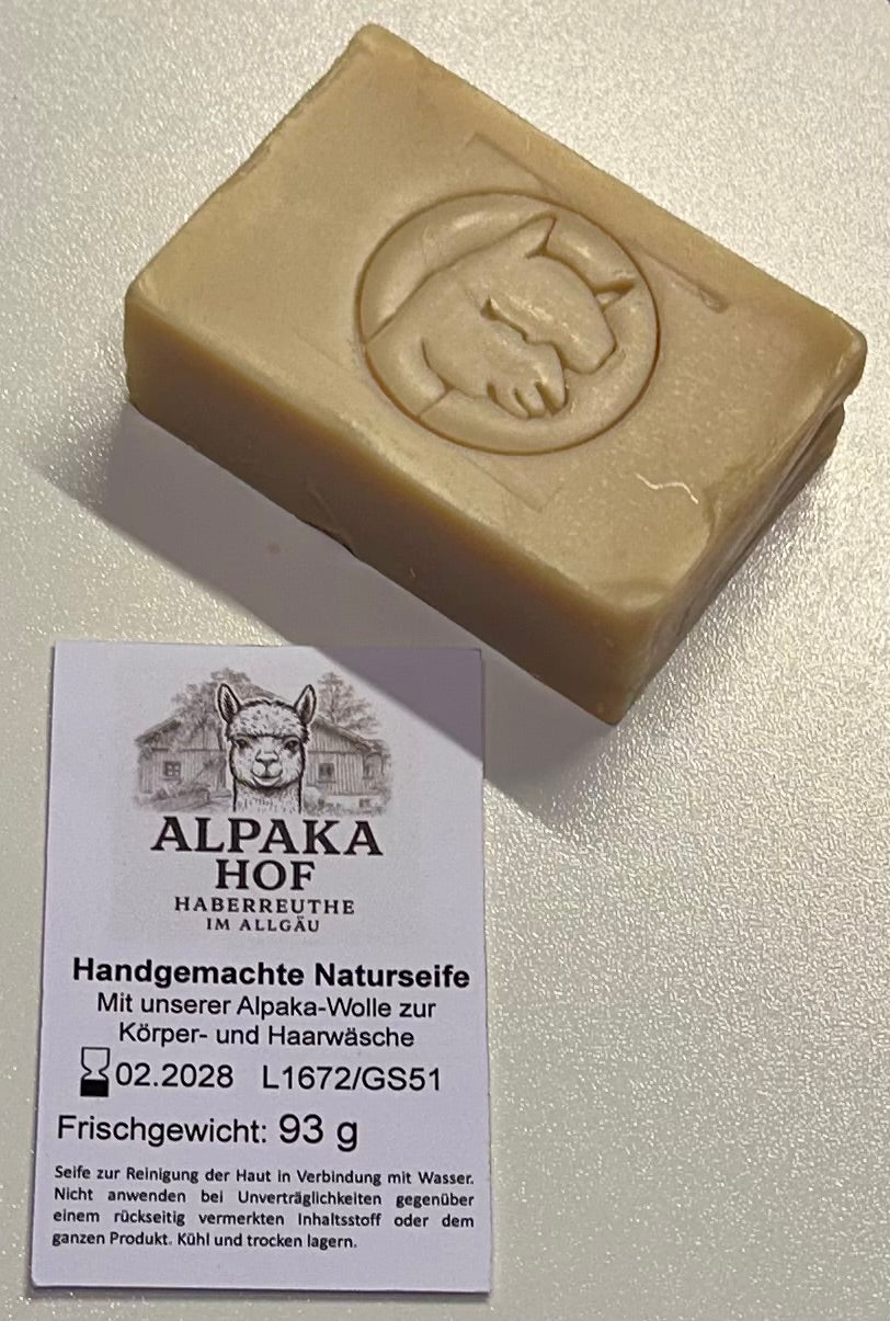 Alpaka Seife "Pur" von Lissy (groß / 7,5x5x2,2 cm)